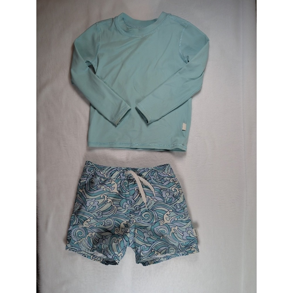Quince Light Blue Kids Swim Wear 2T